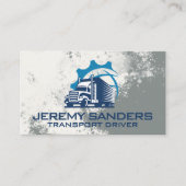Semi-vrachtwagen | Mondiaal Transport | Verzending Visitekaartje (Voorkant)