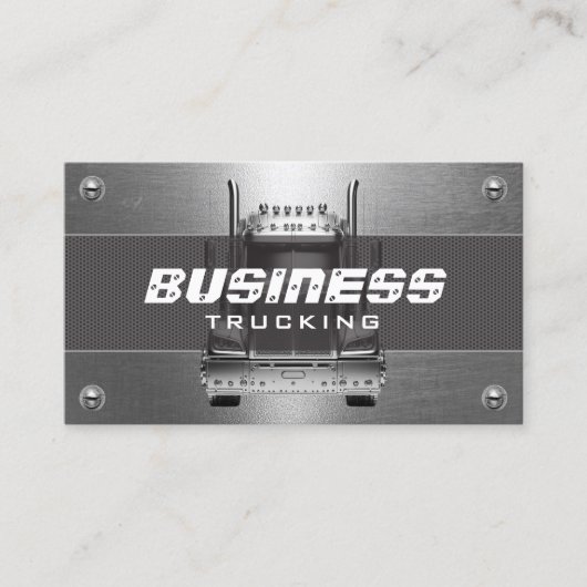 Semi Vrachtwagen Professionele Bouw Trucking Metaa Visitekaartje (Voorkant)