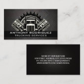 semi-vrachtwagen | Stuurprogramma | Logistieke dra Visitekaartje (Voorkant / Achterkant)