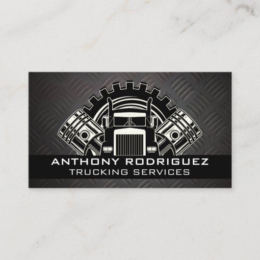 semi-vrachtwagen | Stuurprogramma | Logistieke dra Visitekaartje (Voorkant)