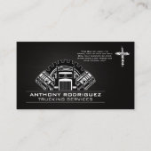 Semi Vrachtwagen Tandwielen en Zuigers | Kruis Visitekaartje (Voorkant)