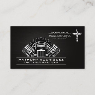 Semi Vrachtwagen Tandwielen en Zuigers Kruis Visitekaartje