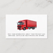 semi-vrachtwagen | transport van benodigdheden visitekaartje (Achterkant)