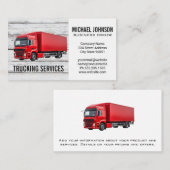 semi-vrachtwagen | transport van benodigdheden visitekaartje (Voorkant / Achterkant)