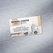semi-vrachtwagen | Verhuizers | Verhuisdozen Magnetisch Visitekaartje (Voorbeeld)