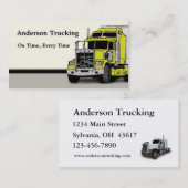 Semi Vrachtwagen Visitekaartje voor vrachtlevering (Voorkant / Achterkant)