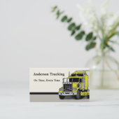 Semi Vrachtwagen Visitekaartje voor vrachtlevering (Staand voorkant)