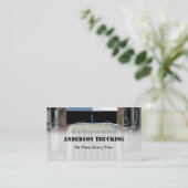 Semi Vrachtwagen Visitekaartje voor vrachtlevering (Staand voorkant)