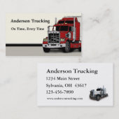 Semi Vrachtwagen Visitekaartje voor vrachtlevering (Voorkant / Achterkant)