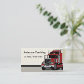 Semi Vrachtwagen Visitekaartje voor vrachtlevering (Staand voorkant)