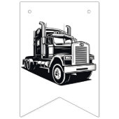 Semi vrachtwagenchauffeur vervoer Happy Birthday P Vlaggetjes (Eerste vlag)