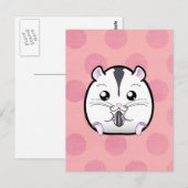 Semi White Russian Dwarf Hamster Briefkaart (Voorkant / Achterkant)