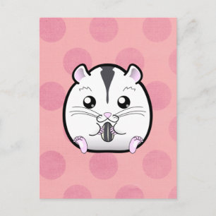 Semi White Russian Dwarf Hamster Briefkaart