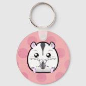 Semi White Russian Dwarf Hamster Sleutelhanger (Voorkant)