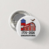 Semiaaiquincentennial 250e verjaardag van de VS 17 Ronde Button 3,2 Cm (Voorkant /achterkant)