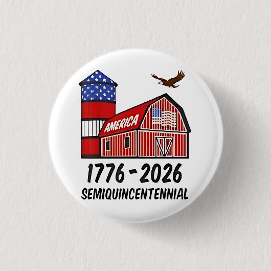 Semiaaiquincentennial 250e verjaardag van de VS 17 Ronde Button 3,2 Cm (Voorkant)