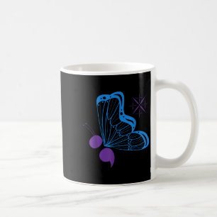 Semicolon 988 Butterfly Suicide Prevention Awarene Koffiemok