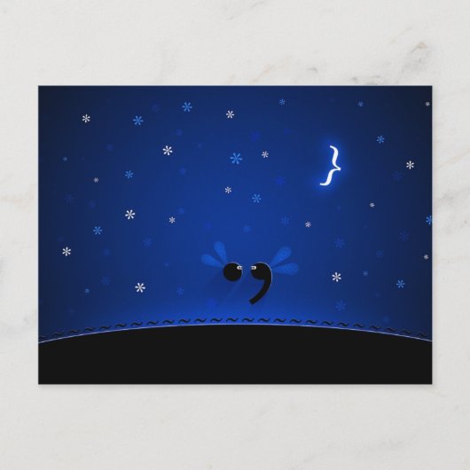 Semicolon Briefkaart (Voorkant)