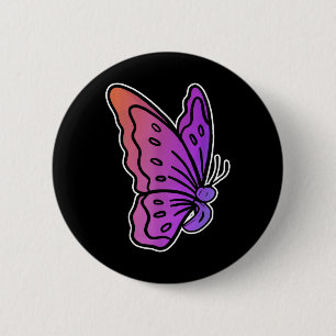 Semicolon Butterfly Anti-Suicide Mental Health Awa Ronde Button 5,7 Cm
