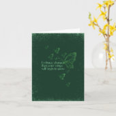 Semicolon Butterfly - Embrace Change Card Kaart (Gele Bloem)