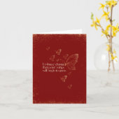 Semicolon Butterfly - Embrace Change Card Kaart (Gele Bloem)