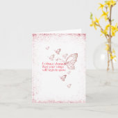 Semicolon Butterfly - Embrace Change Kaart (Gele Bloem)