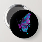  Semicolon Butterfly Semi Colon Ronde Button 4,0 Cm (Voorkant /achterkant)
