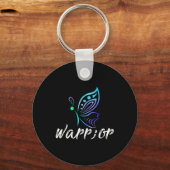 Semicolon Butterfly Shirt - Zelfmoordpreventie AWA Sleutelhanger (Voorkant)