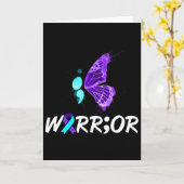 Semicolon Butterfly Suicide Prevention Awareness 1 Kaart (Gele Bloem)