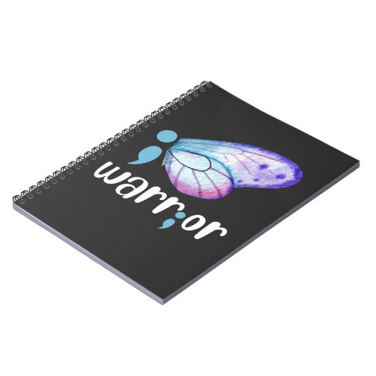 Semicolon Butterfly - Zelfmoordpreventie Bewustmak Notitieboek (Linkerzijde)