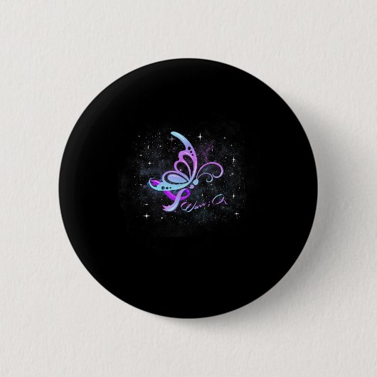 Semicolon Butterfly - Zelfmoordpreventie Bewustzij Ronde Button 5,7 Cm (Voorkant)