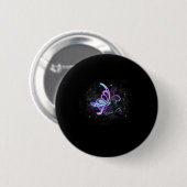 Semicolon Butterfly - Zelfmoordpreventie Bewustzij Ronde Button 5,7 Cm (Voorkant /achterkant)