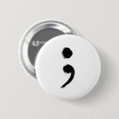 SemiColon-Button Ronde Button 5,7 Cm (Voorkant /achterkant)