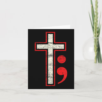 Semicolon Cross Mental Health Awareness Kostuum CH Kaart
