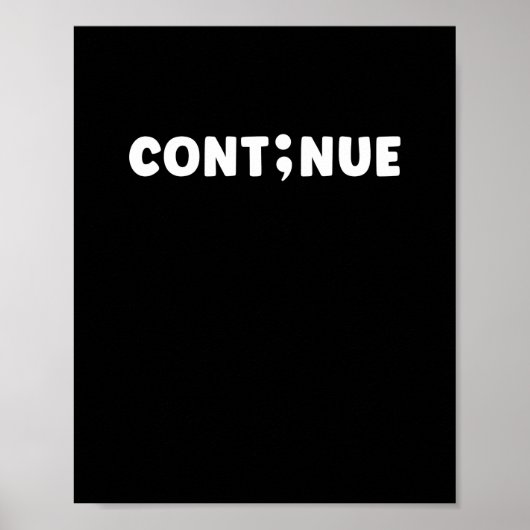 Semicolon: Dag van Zelfmoordpreventie Poster (Voorkant)