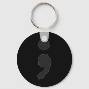 Semicolon; Depressie & amp; Zelfmoordbewustzijn Sleutelhanger