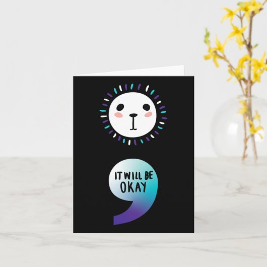 Semicolon Doorgaan met het bewustzijnsaspect van d Kaart (Gele Bloem)