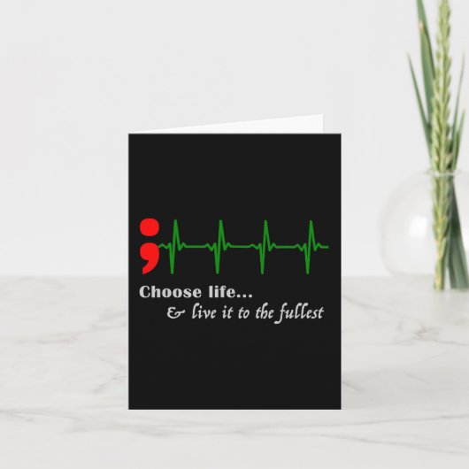 Semicolon ECG Suicide Awareness Prevention Kaart (Voorkant)