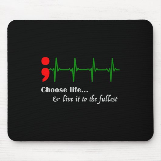 Semicolon ECG Suicide Awareness Prevention Muismat (Voorkant)