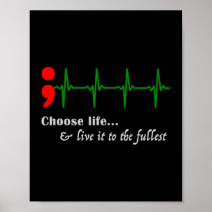 Semicolon ECG Suicide Awareness Prevention Poster