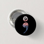 Semicolon - Geestelijke gezondheidszaken Ronde Button 3,2 Cm (Voorkant /achterkant)