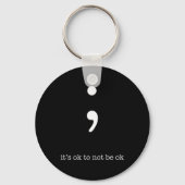 Semicolon Gezondheid Wellness Motivatie Aanmoedigi Sleutelhanger (Achterkant)