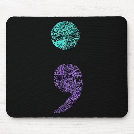 Semicolon Gift Suicide Prevention Awareness Muismat (Voorkant)
