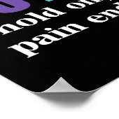 Semicolon hold on pain beëindigt zelfmoordbewustzi poster (Hoek)