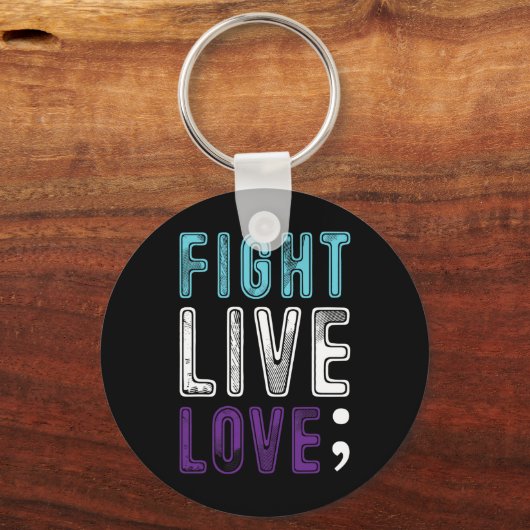 Semicolon Hope Suicide Awareness for a Mental Supe Sleutelhanger (Voorkant)