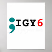 Semicolon Ik heb je CK zelfmoordbewustzijn Poster (Voorkant)