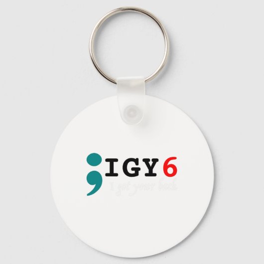 Semicolon Ik heb je CK zelfmoordbewustzijn Sleutelhanger (Voorkant)