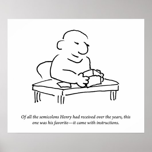 Semicolon Instructions Poster (Voorkant)