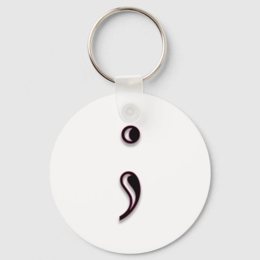 Semicolon Key-keten Sleutelhanger (Voorkant)