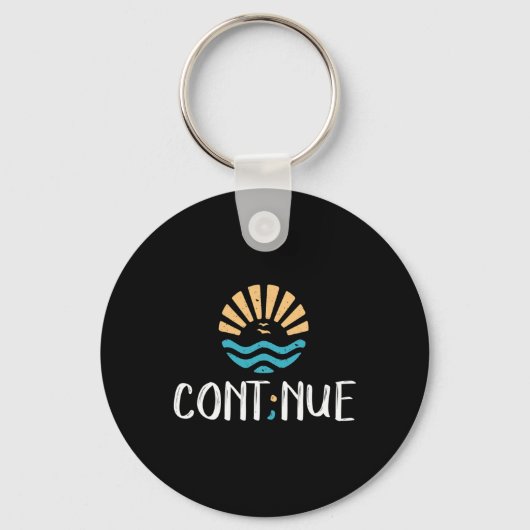 - Semicolon Mental Health Awareness Gift Sleutelhanger (Voorkant)